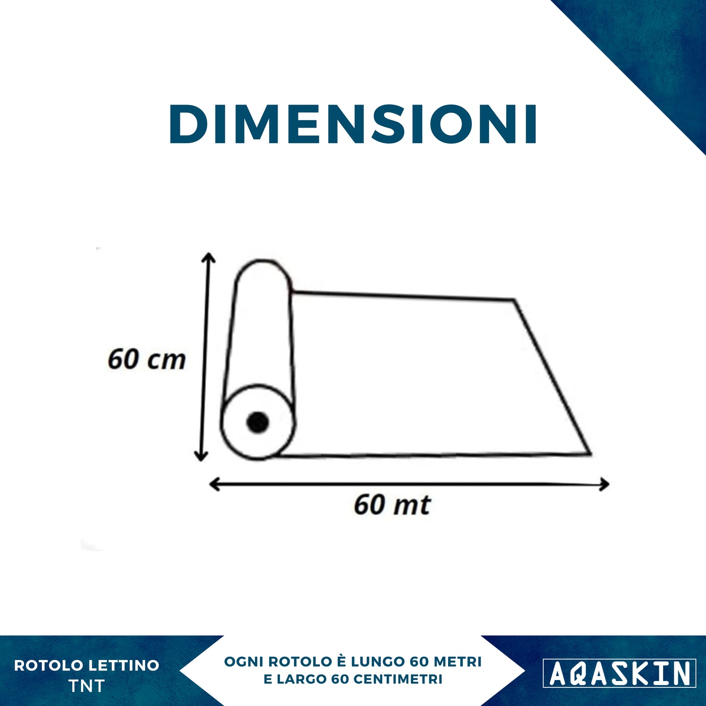 ROTOLI LETTINO ESTETICA IN TNT 60cm x 60mt - BOX DA 6 ROTOLI