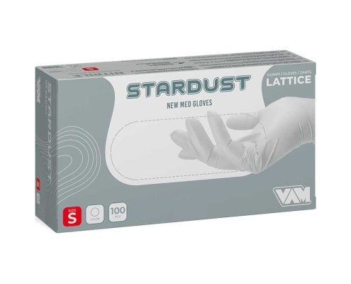 GUANTI MED STARDUST IN LATTICE CON POLVERE 5,0 GR BIANCO