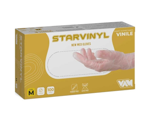 GUANTO MONOUSO STARVINYL IN VINILE 4 GR TRASPARENTE