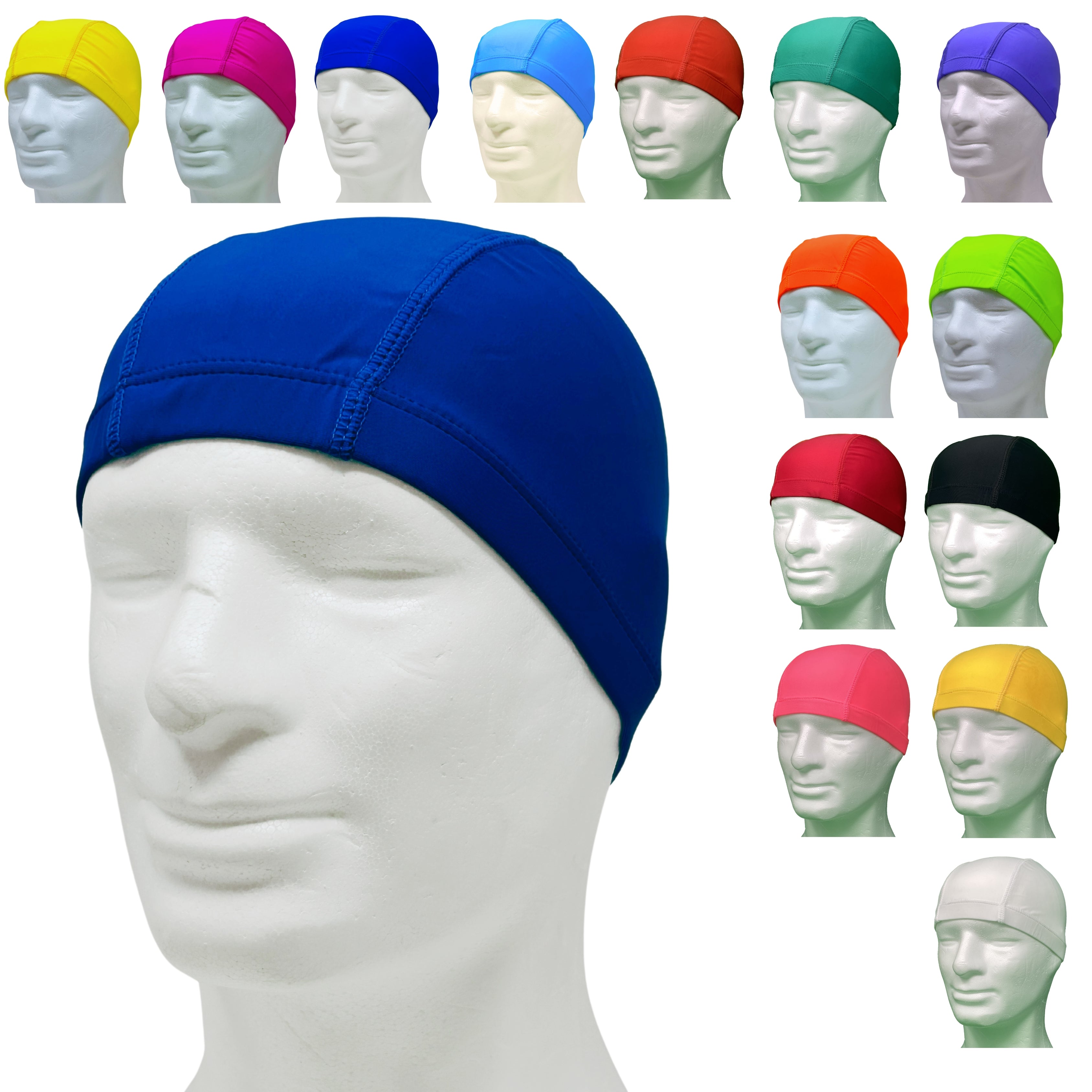 CUFFIE NUOTO LYCRA MONOCOLORE ADULTI – CONFEZIONE DA 50 PEZZI