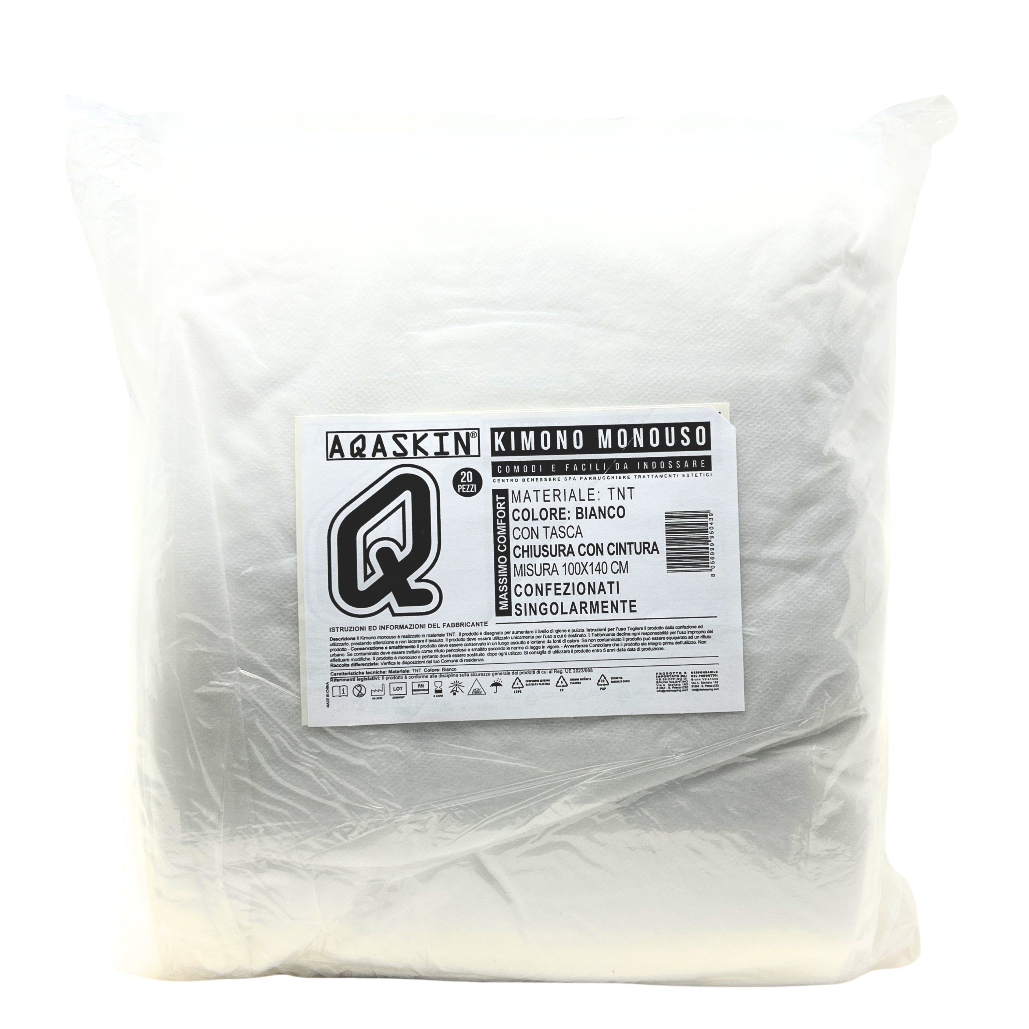 KIMONO MONOUSO AQASKIN IN TNT - BOX DA 200 PZ