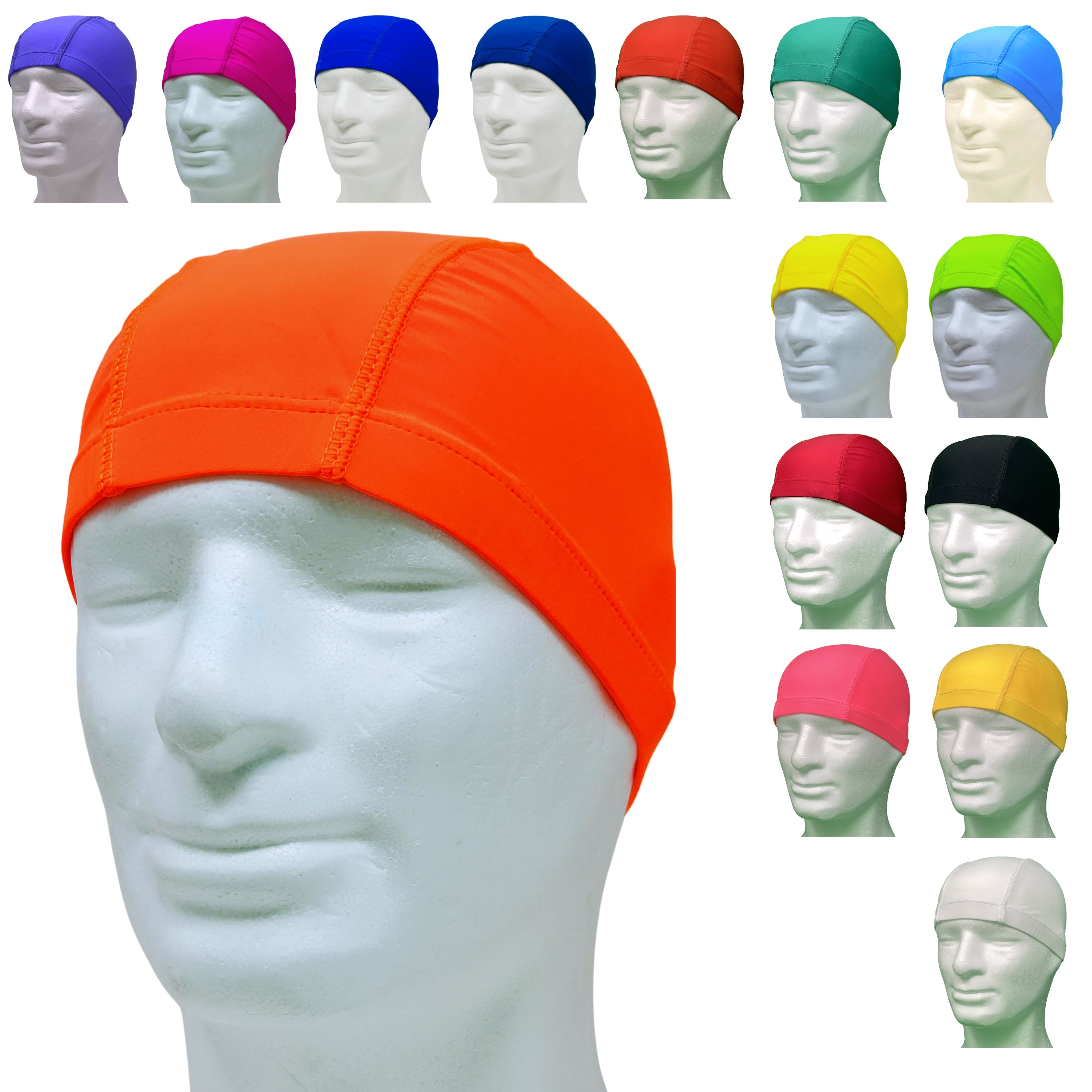 CUFFIE NUOTO LYCRA MONOCOLORE ADULTI – CONFEZIONE DA 50 PEZZI
