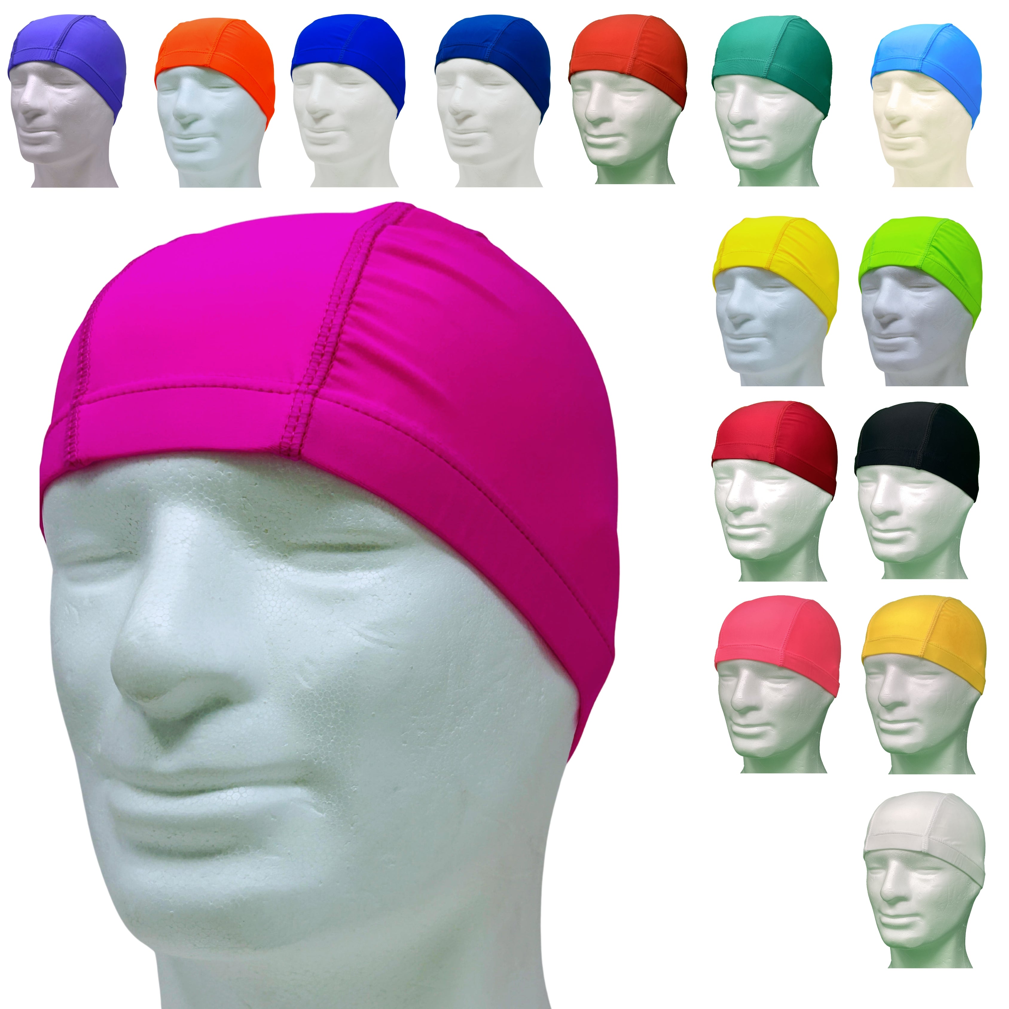 CUFFIE NUOTO LYCRA MONOCOLORE ADULTI – CONFEZIONE DA 50 PEZZI