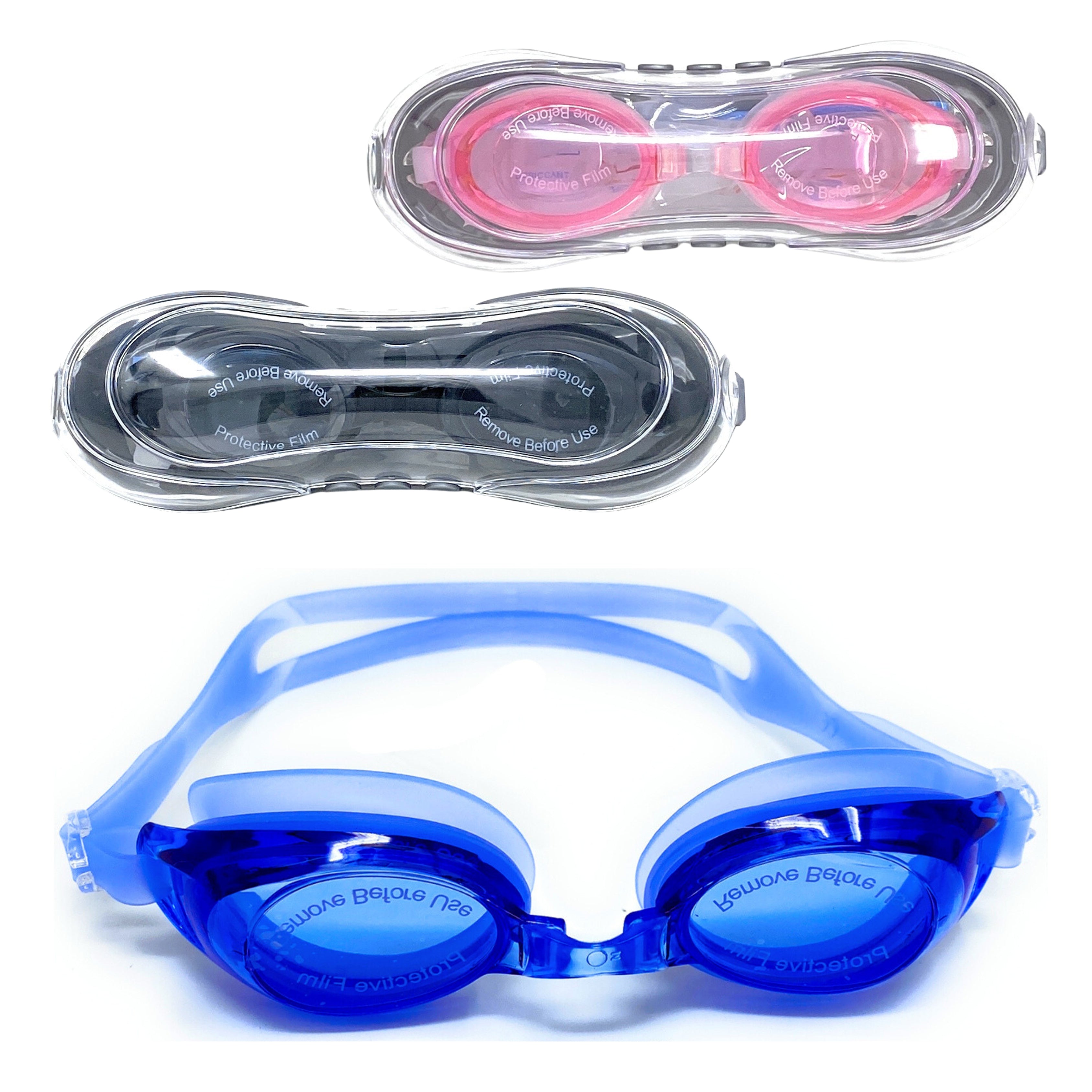 OCCHIALINI NUOTO SILICONE POWER - CONFEZIONE DA 12PZ