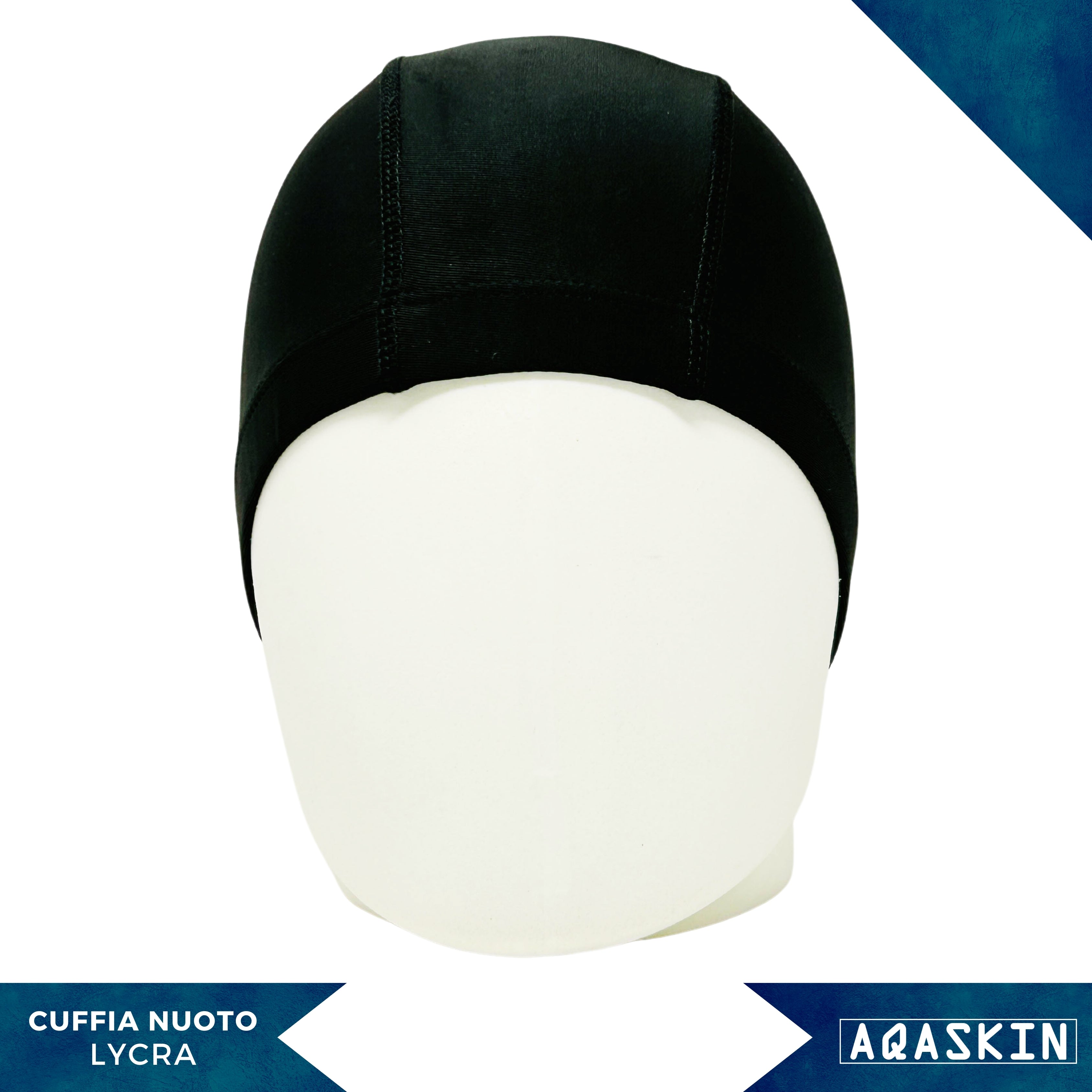 CUFFIE NUOTO LYCRA MONOCOLORE ADULTI – CONFEZIONE DA 50 PEZZI