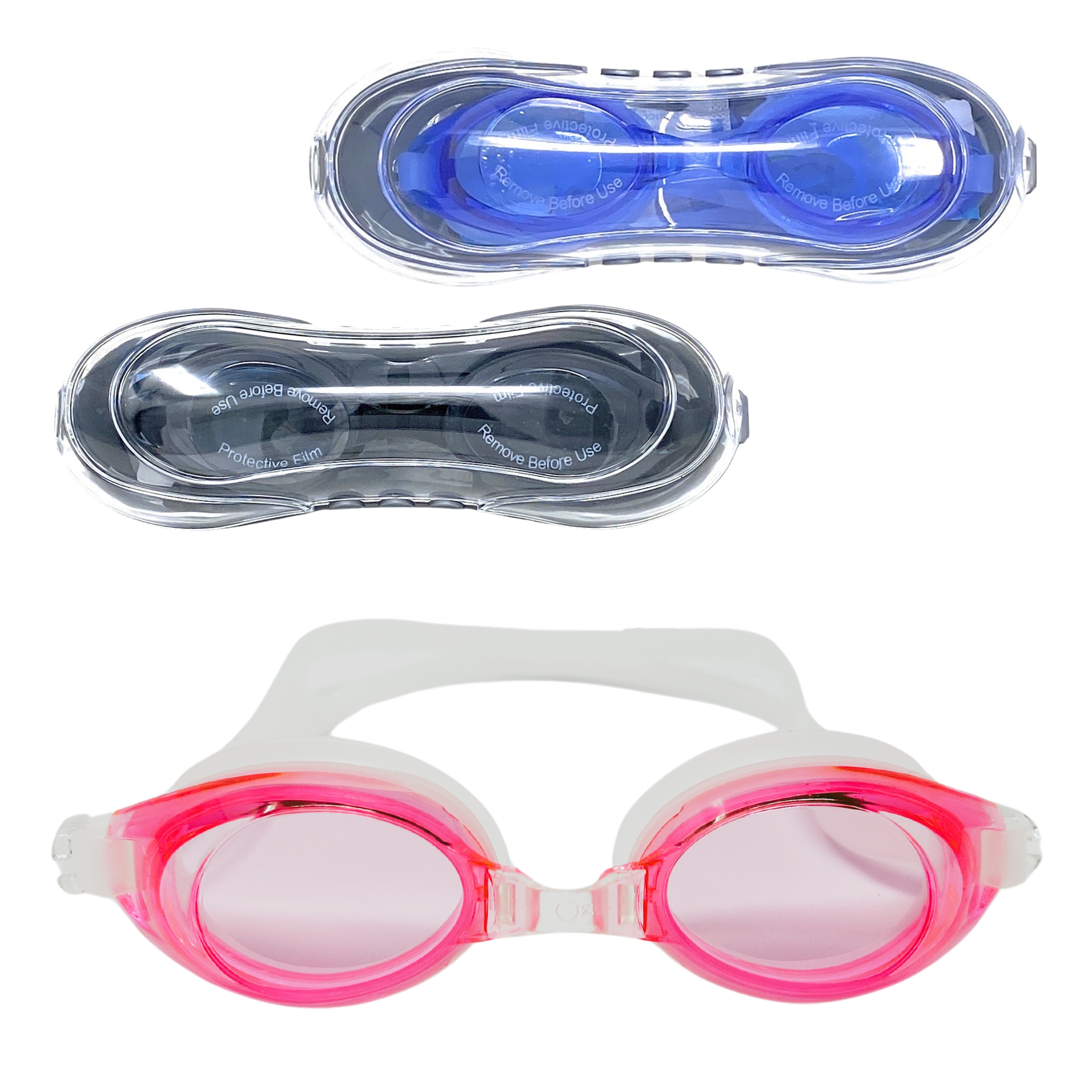 OCCHIALINI NUOTO SILICONE POWER - CONFEZIONE DA 12PZ