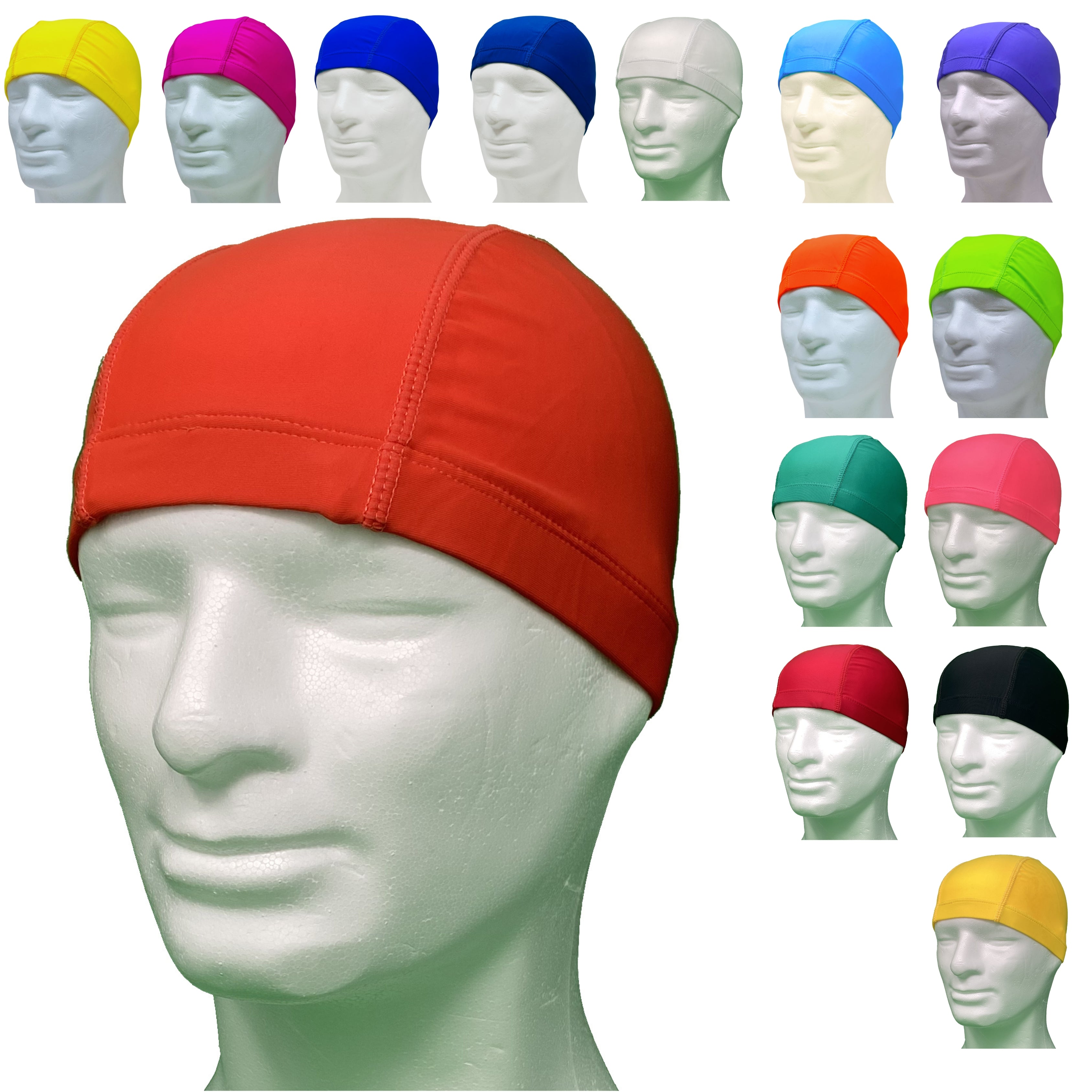 CUFFIE NUOTO LYCRA MONOCOLORE ADULTI – CONFEZIONE DA 50 PEZZI