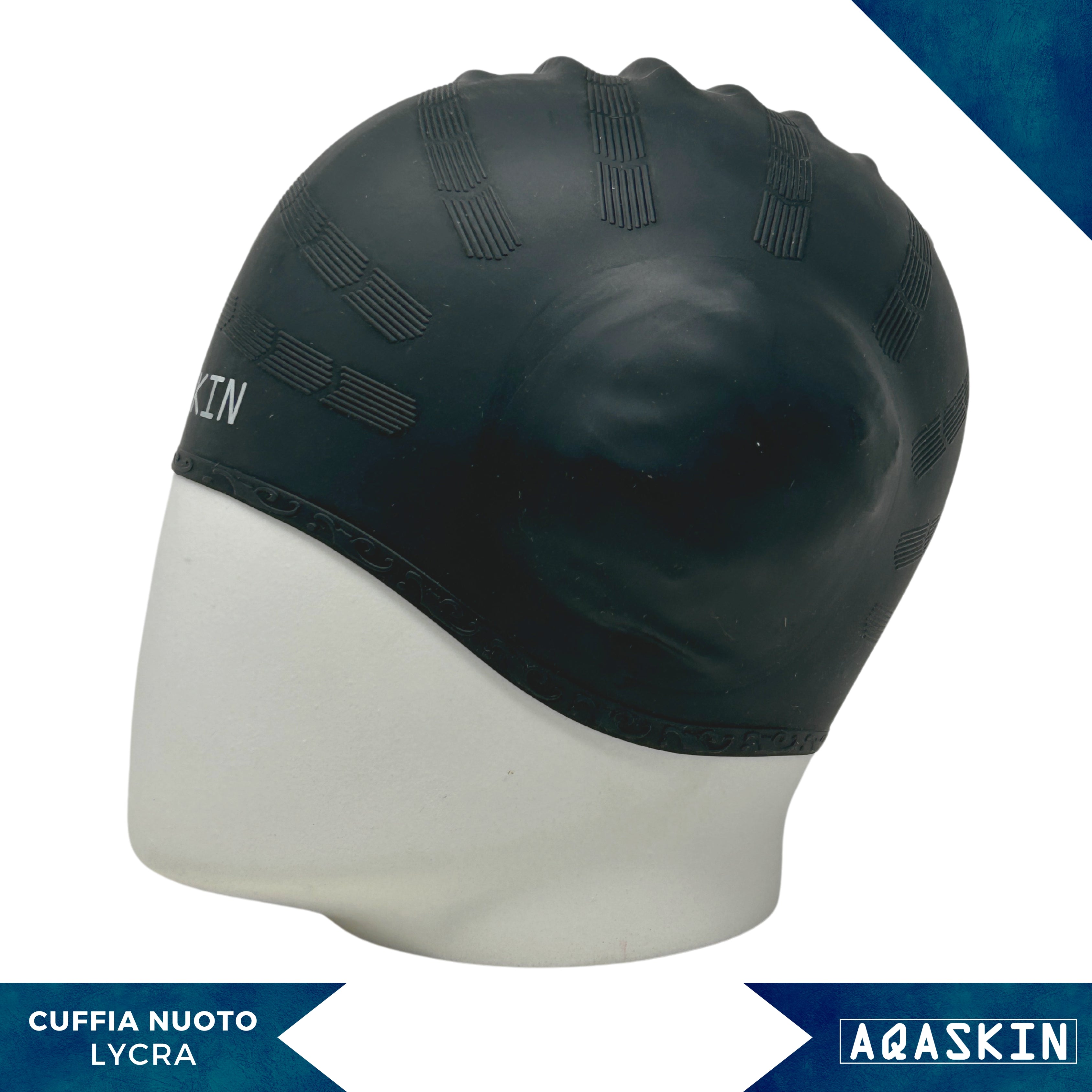 CUFFIE NUOTO SILICONE HAIR MONOCOLORE ADULTI – CONFEZIONE DA 25 PEZZI