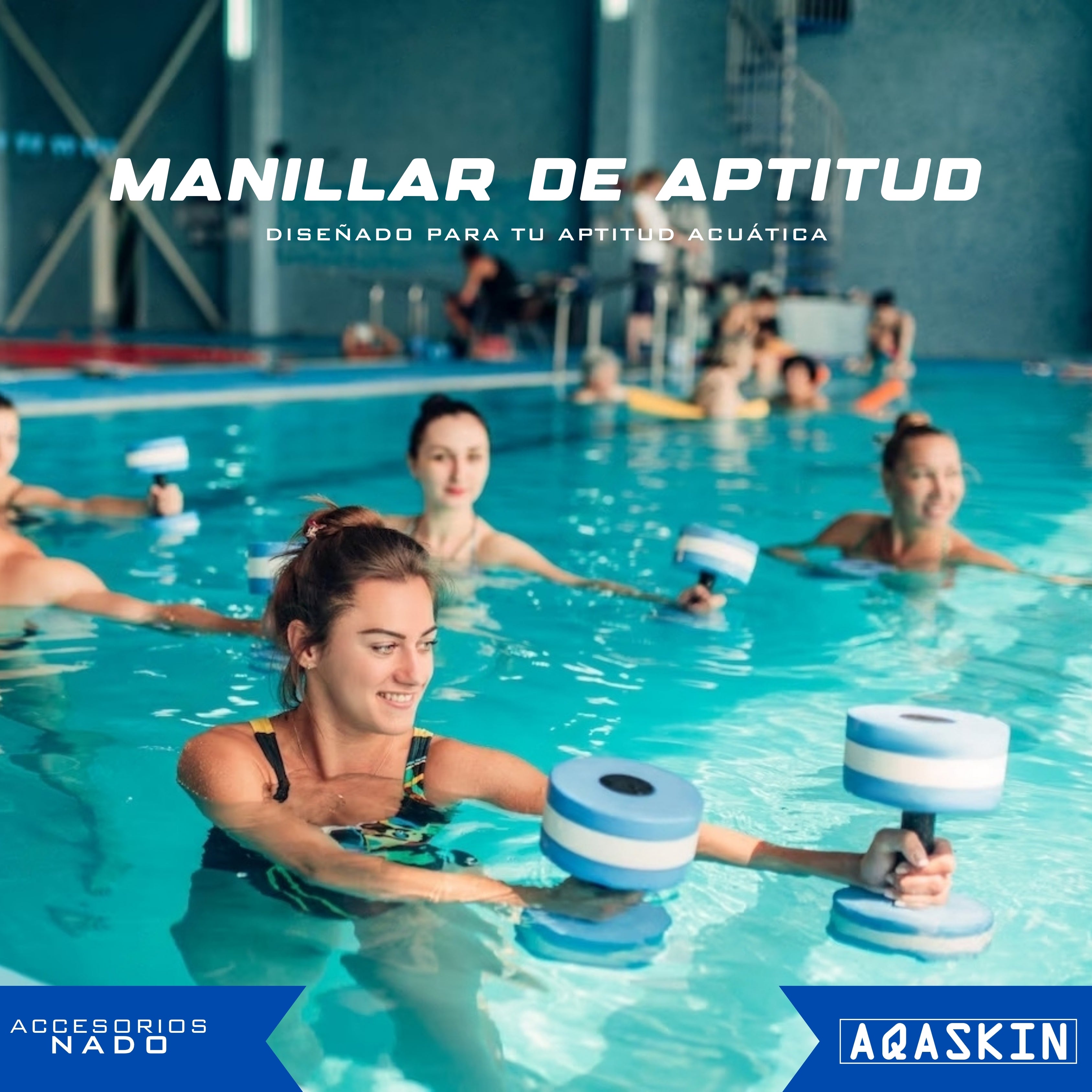 MANUBRI AQUAGYM FITNESS ACQUATICO - CONFEZIONE DA 10 PAIA