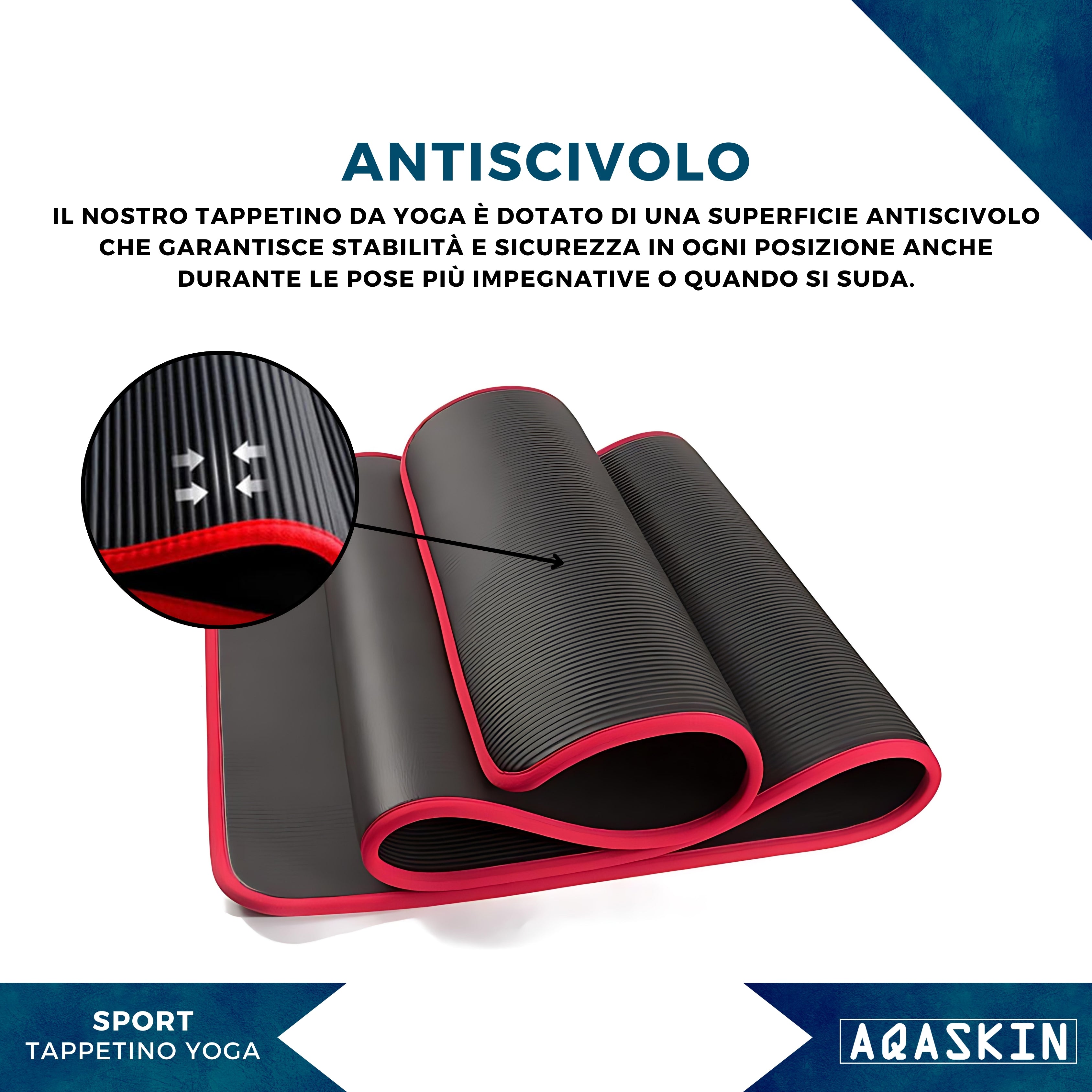 TAPPETINO PRO YOGA E FITNESS ANTISCIVOLO - CONFEZIONE DA 20PZ