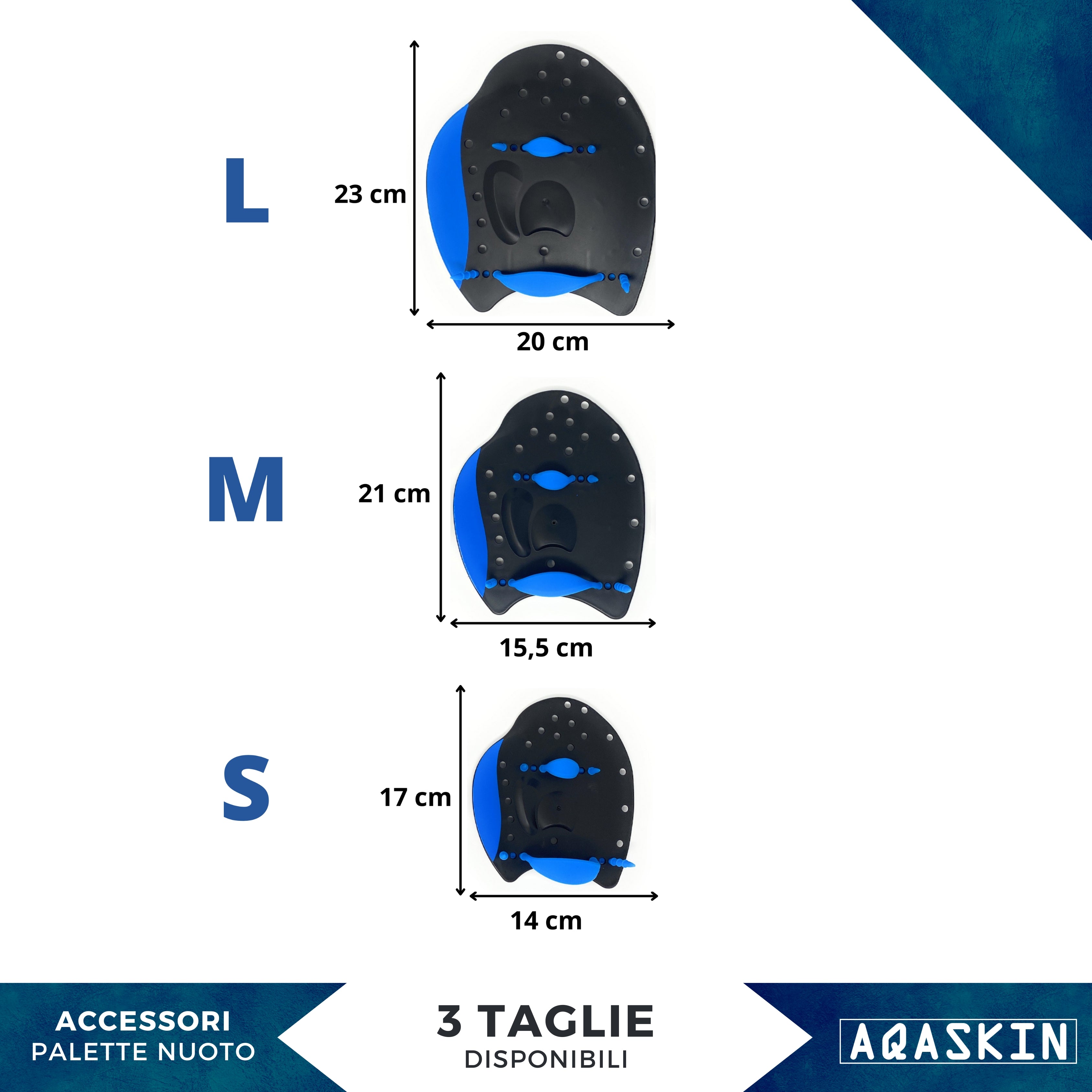 PALETTE NUOTO SILICONE RIGIDO - CONFEZIONE DA 5 PAIA