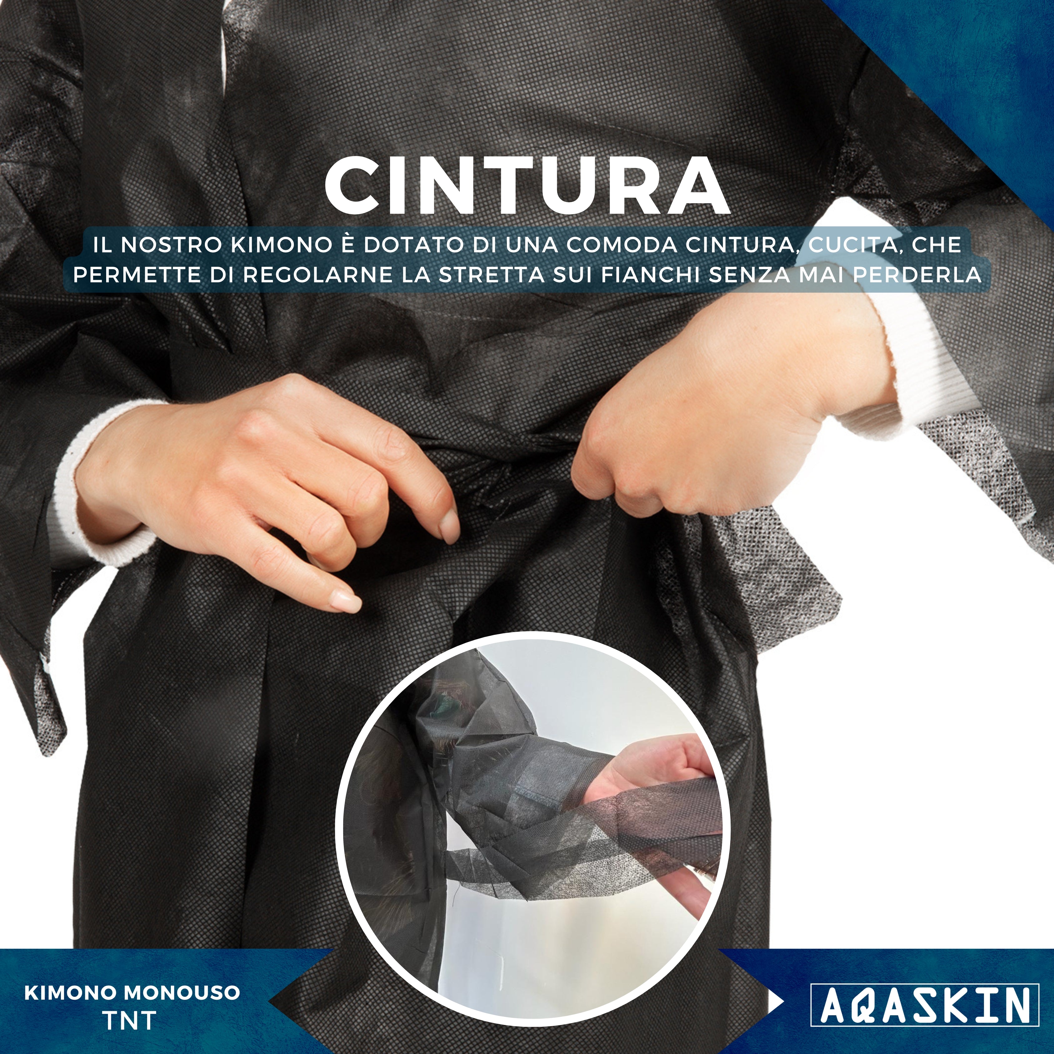 KIMONO MONOUSO AQASKIN IN TNT - BOX DA 200 PZ