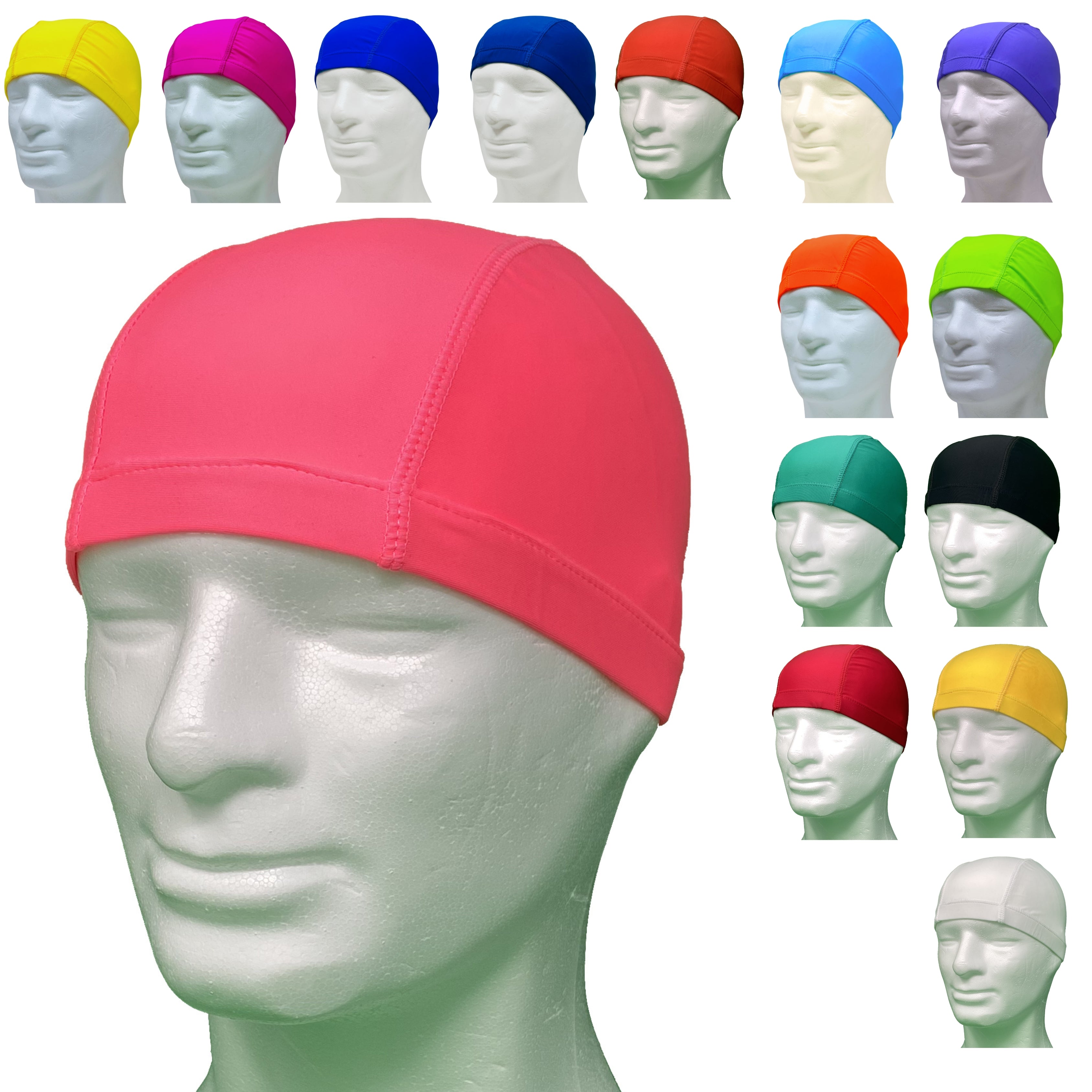 CUFFIE NUOTO LYCRA MONOCOLORE ADULTI – CONFEZIONE DA 50 PEZZI