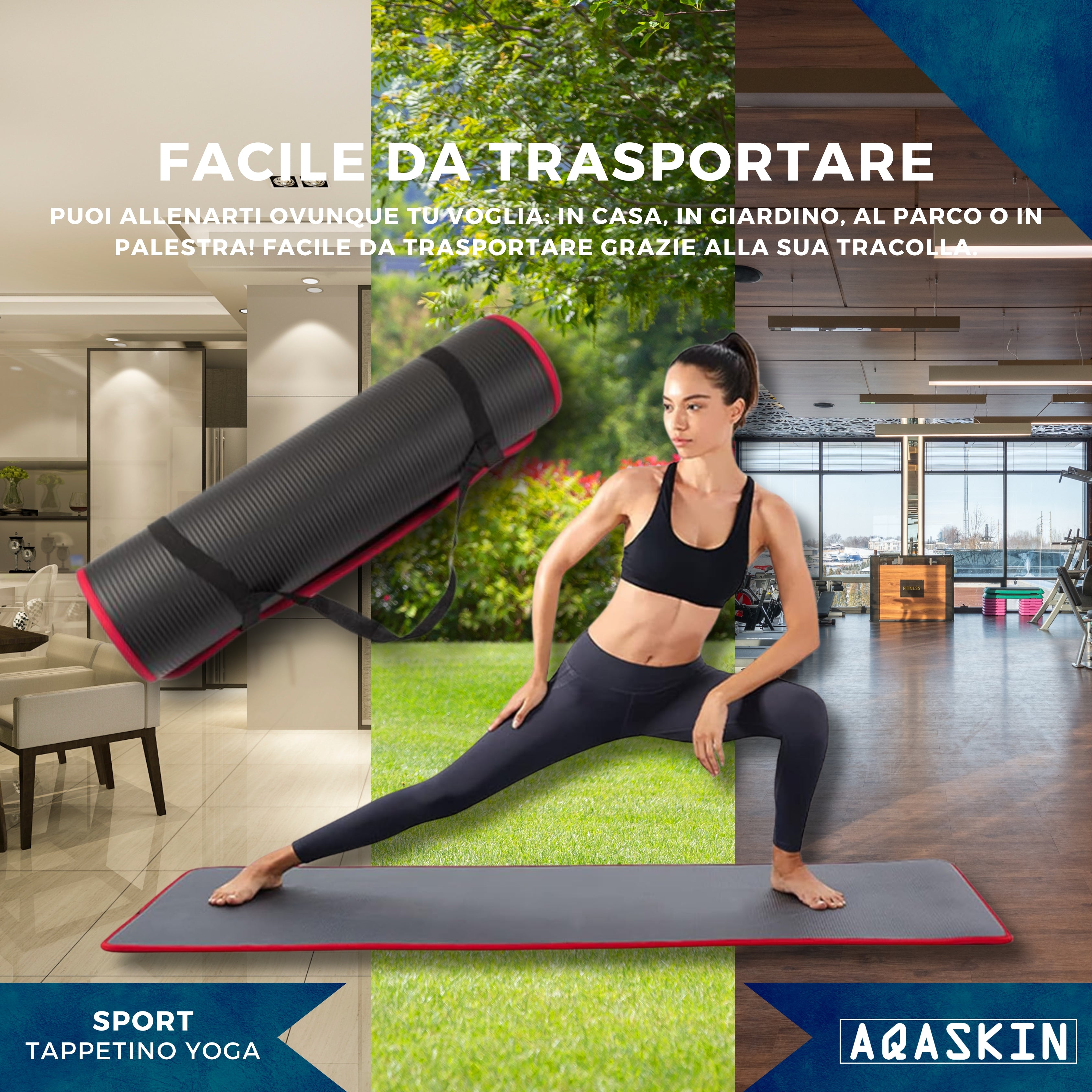 TAPPETINO PRO YOGA E FITNESS ANTISCIVOLO - CONFEZIONE DA 20PZ