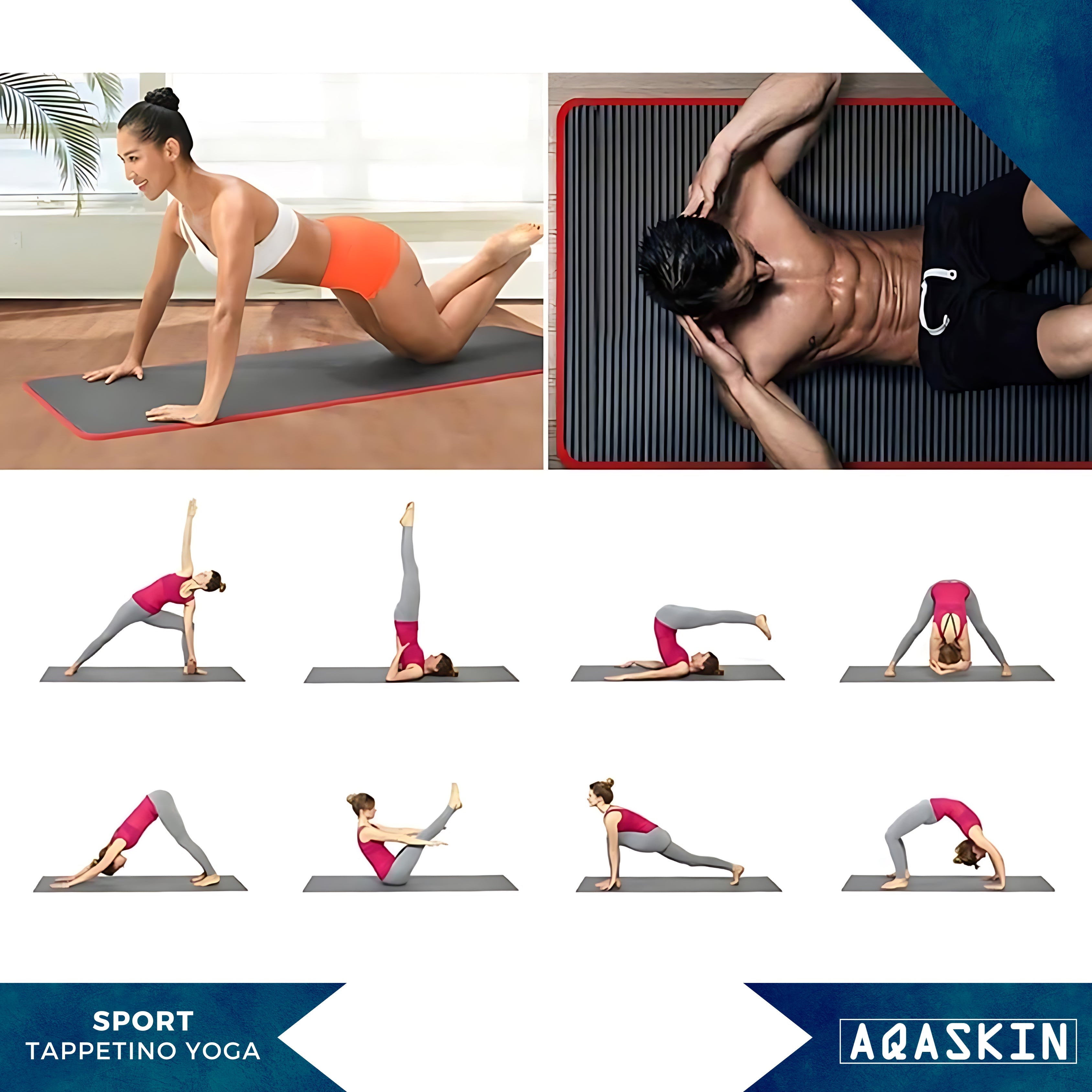 TAPPETINO PRO YOGA E FITNESS ANTISCIVOLO - CONFEZIONE DA 20PZ