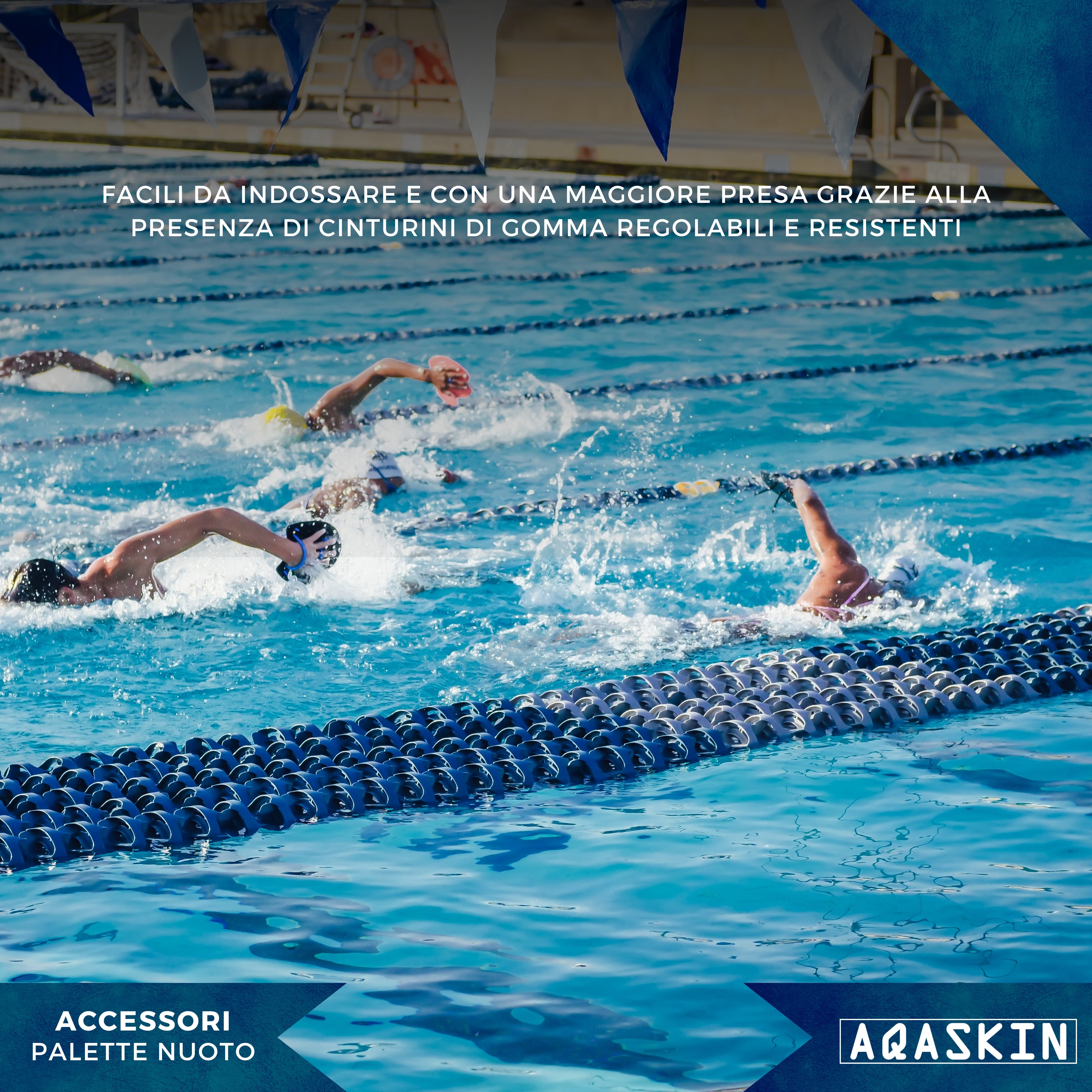 PALETTE NUOTO SILICONE RIGIDO - CONFEZIONE DA 5 PAIA