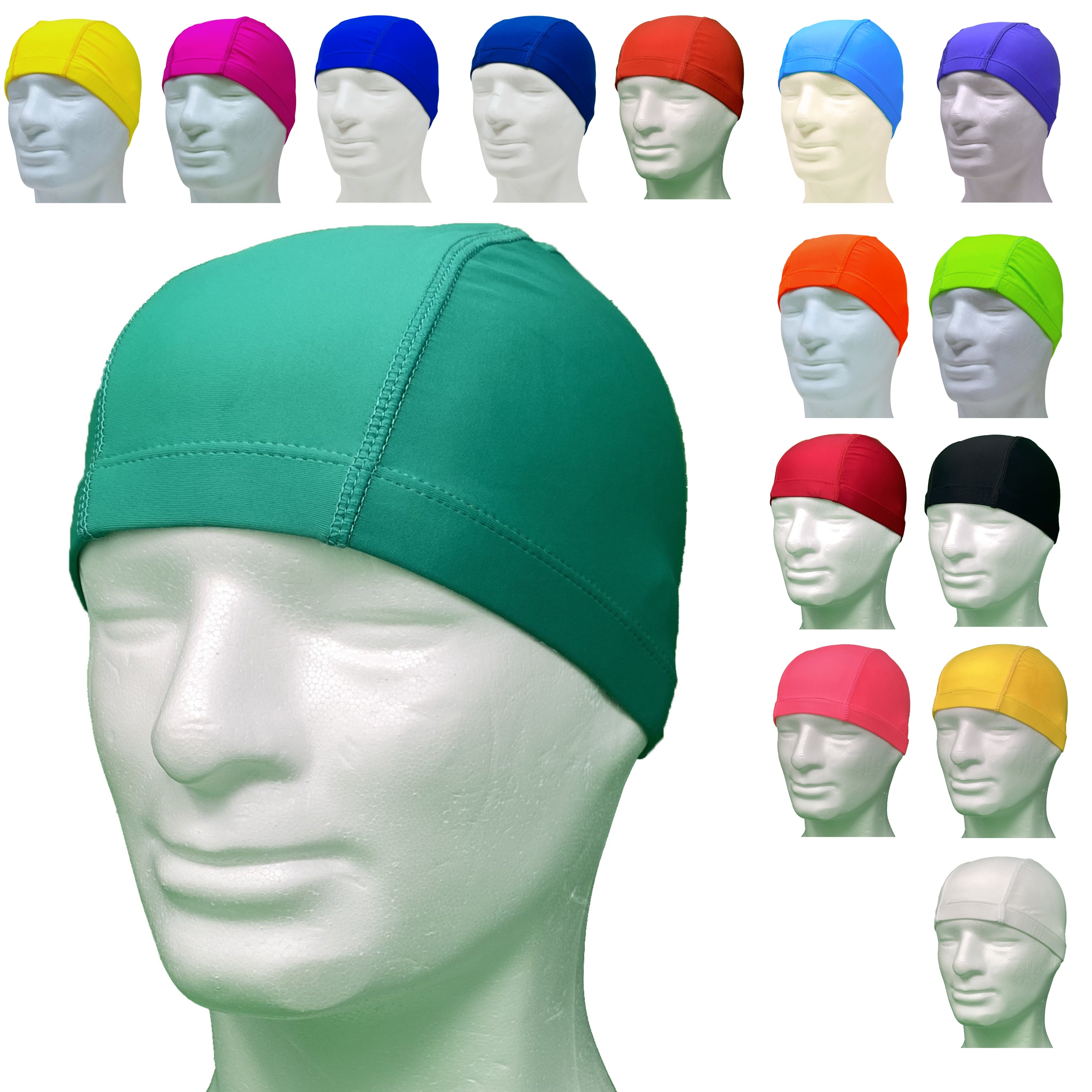 CUFFIE NUOTO LYCRA MONOCOLORE ADULTI – CONFEZIONE DA 50 PEZZI