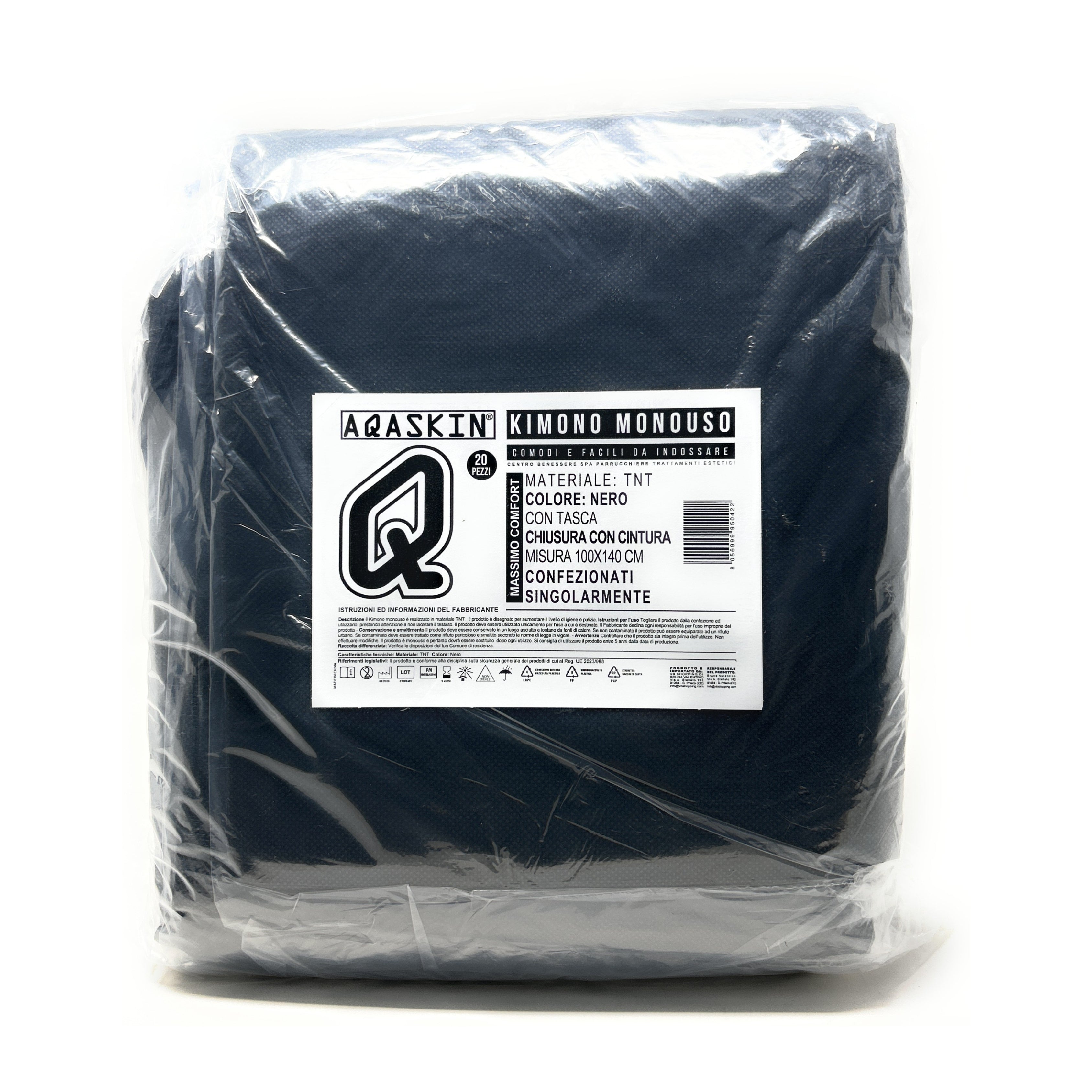 KIMONO MONOUSO AQASKIN IN TNT - BOX DA 200 PZ