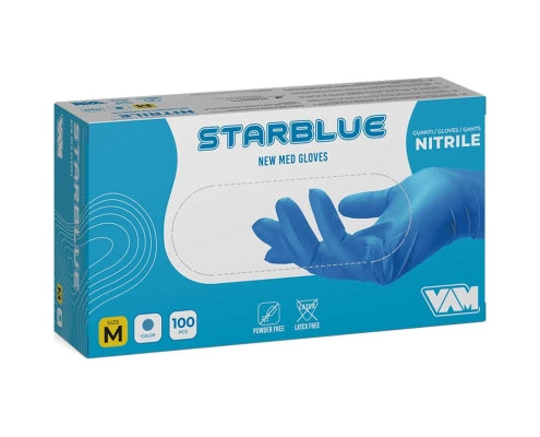GUANTI MED STARBLUE IN NITRILE SENZA POLVERE 3,5 GR BLU