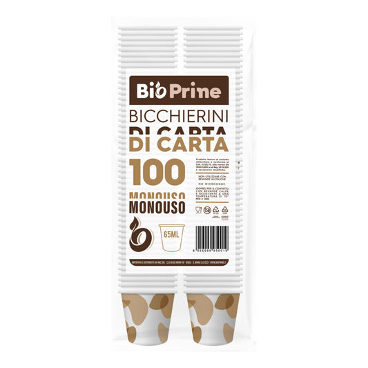 Bicchierini caffè riciclabili in cartoncino 65 ml (2,5 OZ)
